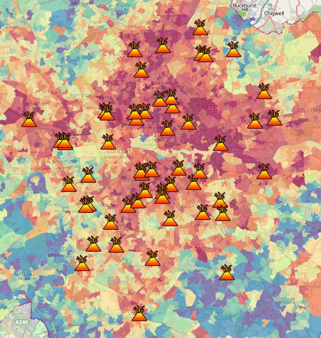 London Riots Map London Riots Maps – O.O'Brien