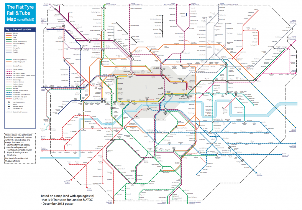 The Flat Tyre Tube Map – O.O'Brien