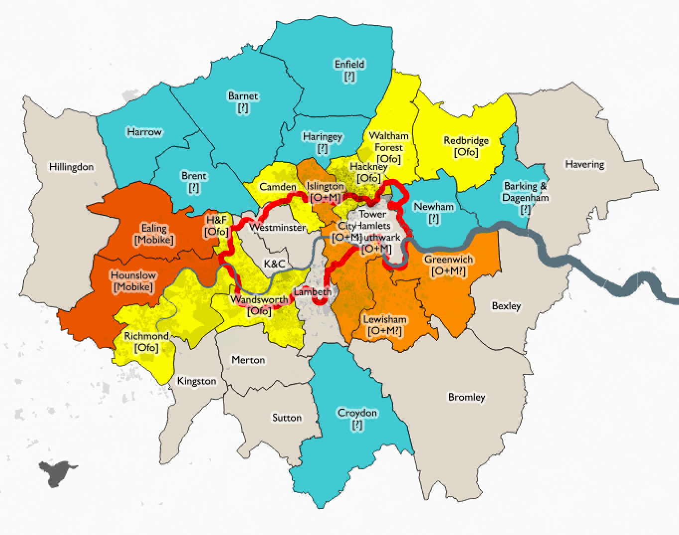 London Boroughs Map Images