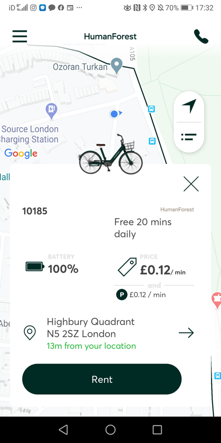 Santander bike online price