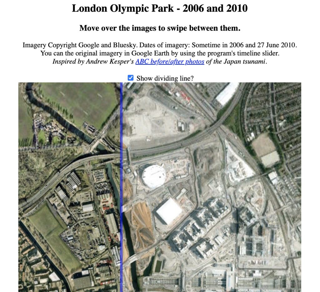 The Changing London Olympic Park 2006 To 2010 O O Brien